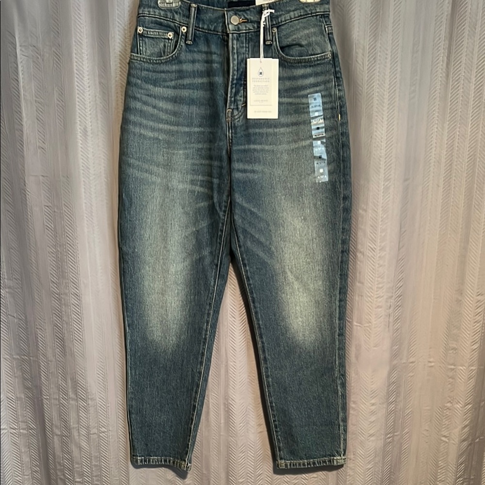 Lucky Brand Drew Mom High Rise Taper Comfort Stretch Jeans